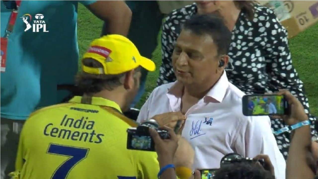 Sunil Gavaskar Reveals Reason For Taking MS Dhoni's Autograph On Shirt Post CSK vs KKR Match